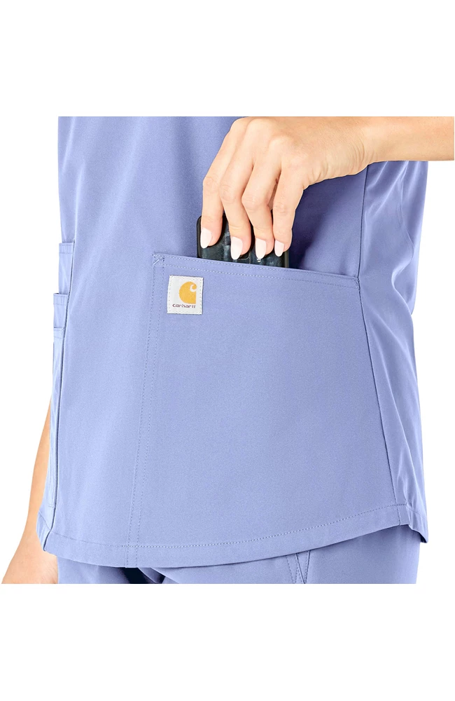 Carhartt Women's V-Neck 5 Pocket Scrub Top 3 Carhartt Women's V-Neck 5 Pocket Scrub Top - Image 3