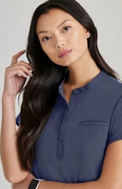 Barco Uniforms Barco Unify Women's Henley Tuck-In Scrub Top -Default Template 3 4 bc but163 650