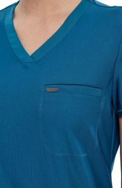 Cherokee Women's Tuckable V-Neck Solid Scrub Top -Default Template 3 4 ck ck819 650