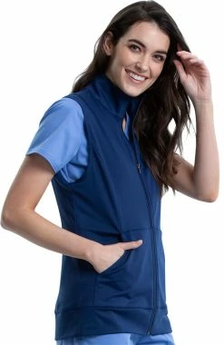 Cherokee Workwear Women's Knit Solid Scrub Vest 7 Cherokee Workwear Women's Knit Solid Scrub Vest -Default Template 3 4 ck ww521 650