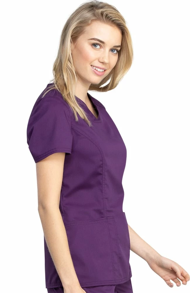Cherokee Workwear Women's V-Neck Solid Scrub Top 4 Cherokee Workwear Women's V-Neck Solid Scrub Top - Image 4