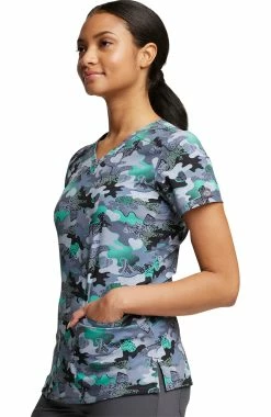 Dickies Women's V-Neck Tough Love Print Scrub Top 7 Dickies Women's V-Neck Tough Love Print Scrub Top -Default Template 3 4 di dk616 print 650