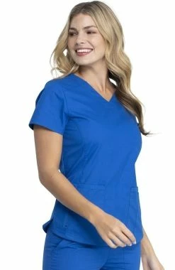 Dickies Women's V-Neck Solid Scrub Top -Default Template 3 4 di dk880 650