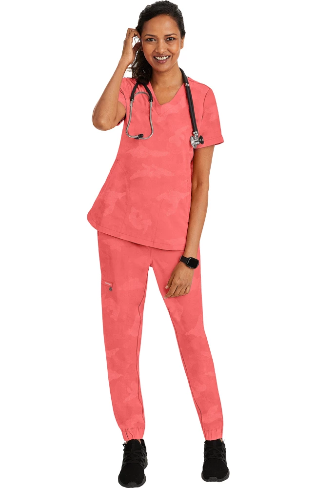 Healing Hands Women's Joy V-Neck Camo Scrub Top 4 Healing Hands Women's Joy V-Neck Camo Scrub Top - Image 4