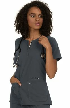 Koi Women's Back In Action Solid Scrub Top -Default Template 3 4 ko 1009 650