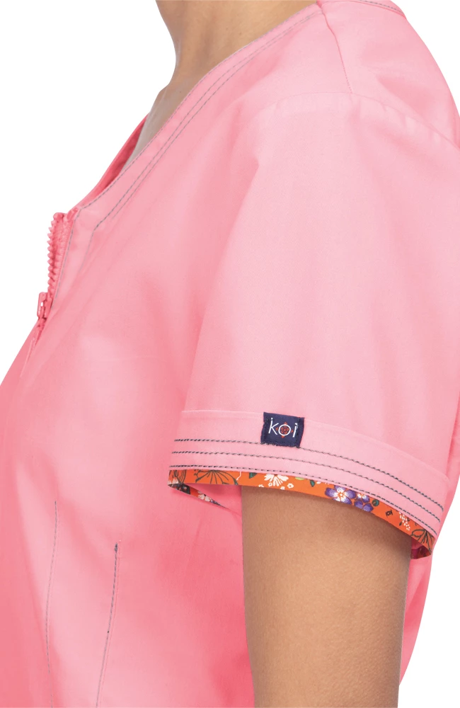 Koi Women's Regan Y-Neck Scrub Top 4 Koi Women's Regan Y-Neck Scrub Top - Image 4