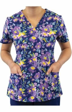 Maevn Uniforms Women's Nature's Calm Print Scrub Top 7 Maevn Uniforms Women's Nature's Calm Print Scrub Top -Default Template 3 4 mv 1767 print 650 3