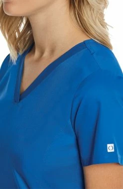 EON Women's Athletic Utility Solid Scrub Top -Default Template 3 4 mv 1768 650