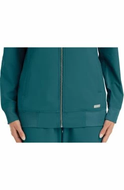 Maevn Uniforms Women's Warm Up Zip Scrub Jacket -Default Template 3 4 mv 5061 650