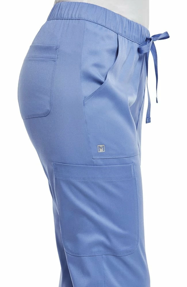 Maevn Uniforms Women's Drawstring Elastic Waistband Cargo Scrub Pant 4 Maevn Uniforms Women's Drawstring Elastic Waistband Cargo Scrub Pant - Image 4