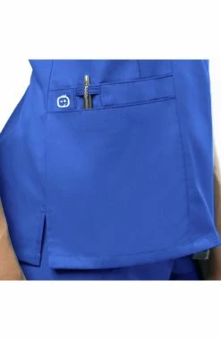 WonderWORK Women's Contoured V-Neck Solid Scrub Top -Default Template 3 4 wk 105 650