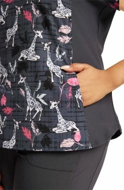 Cherokee Women's Giraffe-Ter My Love Print Scrub Top 9 Cherokee Women's Giraffe-Ter My Love Print Scrub Top -Default Template 3 5 ck ck641 print 650