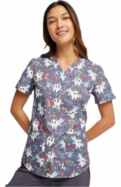 Cherokee Women's Toothicorn Magic Print Scrub Top 9 Cherokee Women's Toothicorn Magic Print Scrub Top -Default Template 3 5 ck ck652 print 650