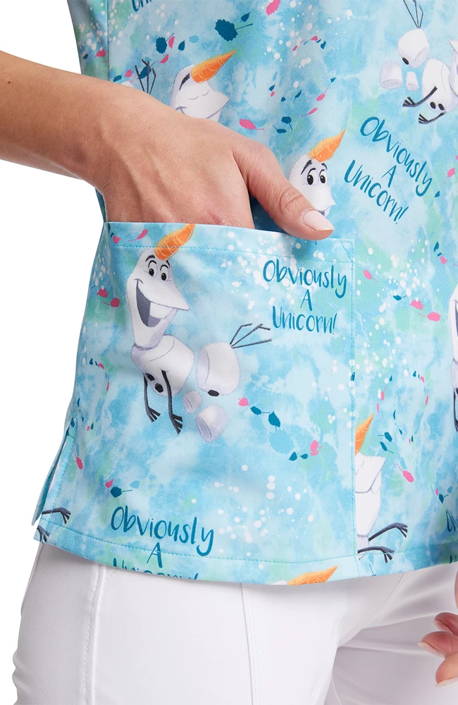 Cherokee Women's Obviously A Unicorn Print Scrub Top 5 Cherokee Women's Obviously A Unicorn Print Scrub Top - Image 5