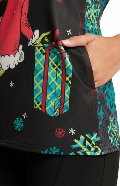 Cherokee Women's I'm In Print Scrub Top -Default Template 3 5 ck tf743 print 650