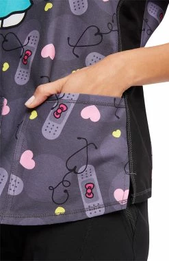 Cherokee Women's Working Heart Print Scrub Top -Default Template 3 5 ck tf783 print 650