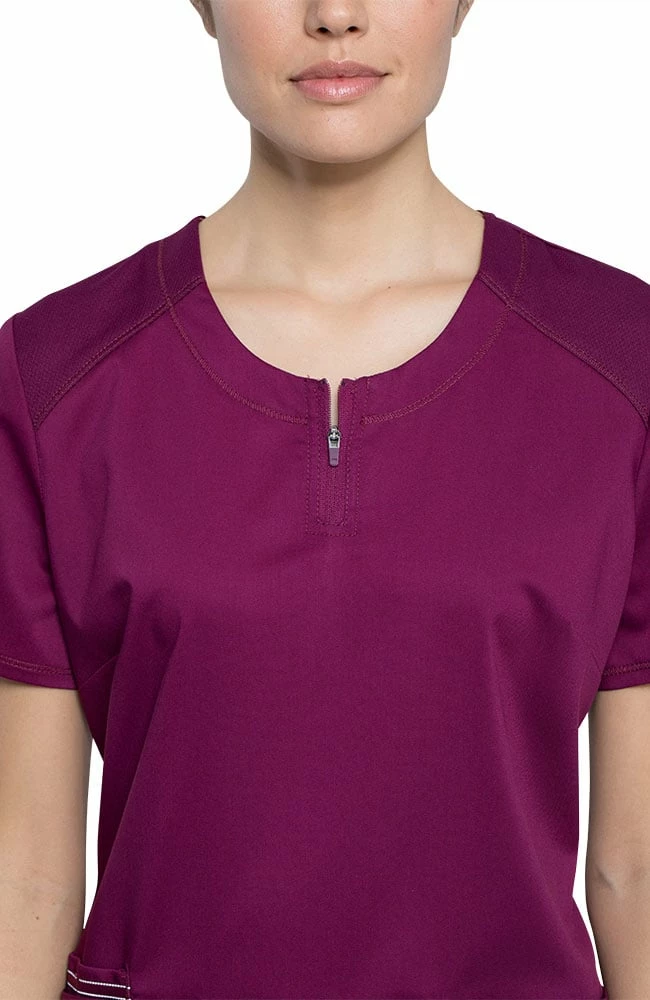 Cherokee Workwear Women's Crew Neck Solid Scrub Top 5 Cherokee Workwear Women's Crew Neck Solid Scrub Top - Image 5