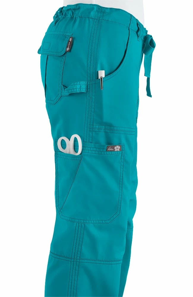 Koi Women's Nicole V-Neck Solid Scrub Top & Lindsey Cargo Scrub Pant Set 5 Koi Women's Nicole V-Neck Solid Scrub Top & Lindsey Cargo Scrub Pant Set - Image 5