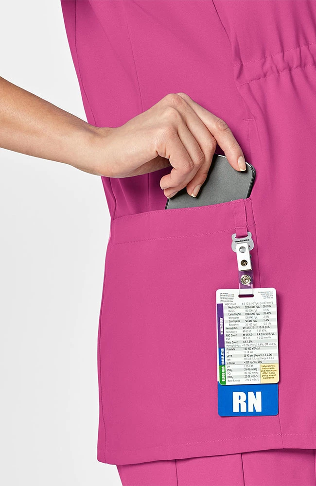 WonderWink Women's Maternity V-Neck Scrub Top 5 WonderWink Women's Maternity V-Neck Scrub Top - Image 5