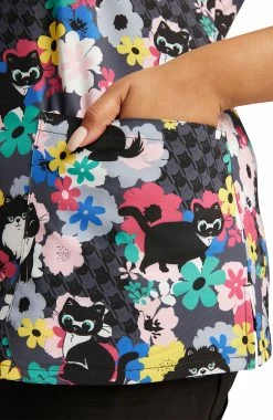 Dickies Women's V-Neck Furever Floral Print Scrub Top -Default Template 3 6 di dk616 print 650