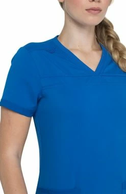 Dickies Women's V-Neck Rib Knit Panel Solid Scrub Top -Default Template 3 6 di dk870 650