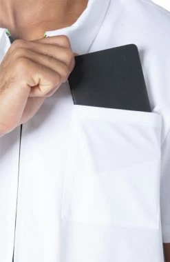 Landau Men's Collared Zip Front Solid Scrub Top -Default Template 3 6 ln 4263prv 650