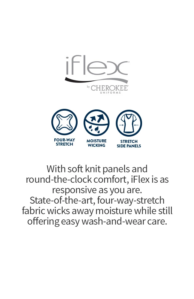 Cherokee Women's Mock Wrap Soft Side Panel Solid Scrub Top 5 Cherokee Women's Mock Wrap Soft Side Panel Solid Scrub Top - Image 5