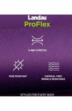 Landau Men's Collared Zip Front Solid Scrub Top -Default Template 3 7 ln 4263prv 650