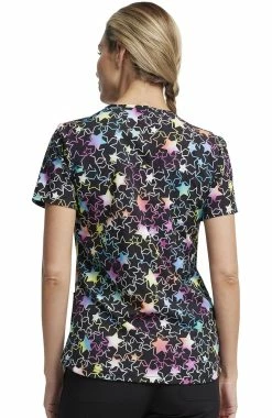 Dickies Women's Star Spectrum Print Scrub Top -Default Template 3 8 di dk876 print 650 1