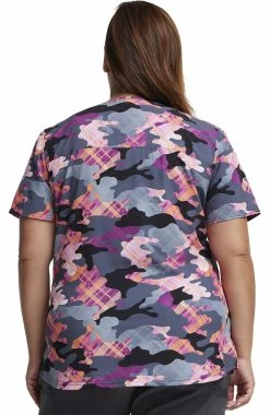 Dickies Women's Camo Plaid Print Scrub Top -Default Template 3 8 di dk876 print 650